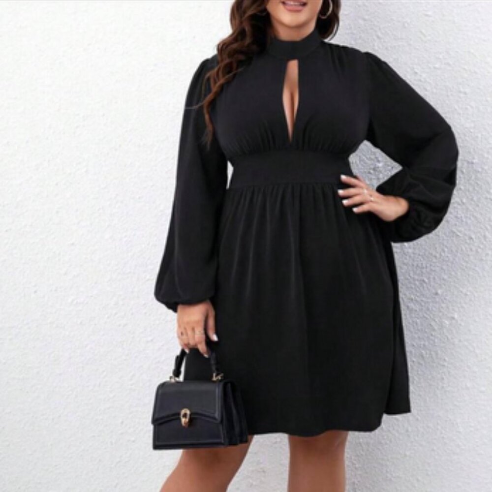 shien plus size black dress